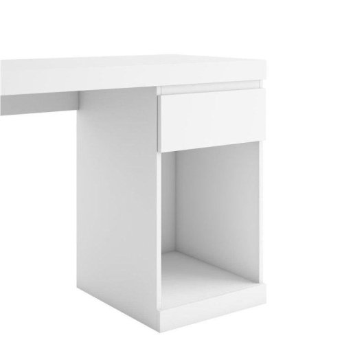 Mesa de escritorio Fabrikit Boro 1 cajón blanco mate 120x50x75,5 cm