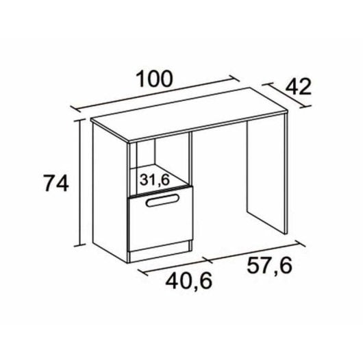 Escritorio Basik Line Estelle Blanco Mate 74x100x42 cm