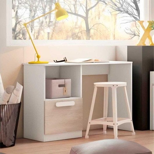 Escritorio Basik Line Estelle Blanco Mate 74x100x42 cm