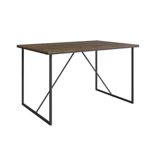 Escritorio Basik Line Fren Diseño Fijo Negro/roble 75x135x72 cm