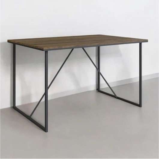 Escritorio Basik Line Fren Diseño Fijo Negro/roble 75x135x72 cm