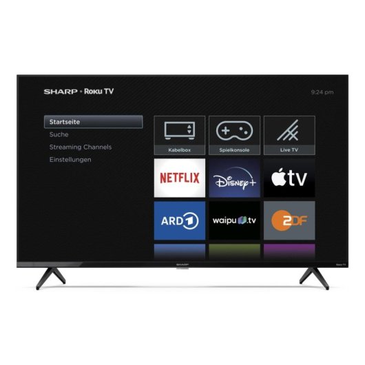 TV Sharp LED 43GJ4225E 43" 4K UltraHD 60Hz Smart TV Roku OS Dolby Vision Alexa