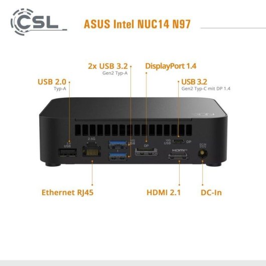 Mini PC Asus NUC14 N97 Intel Core N97 8GB 1000GB SSD UHD Graphics Windows 11