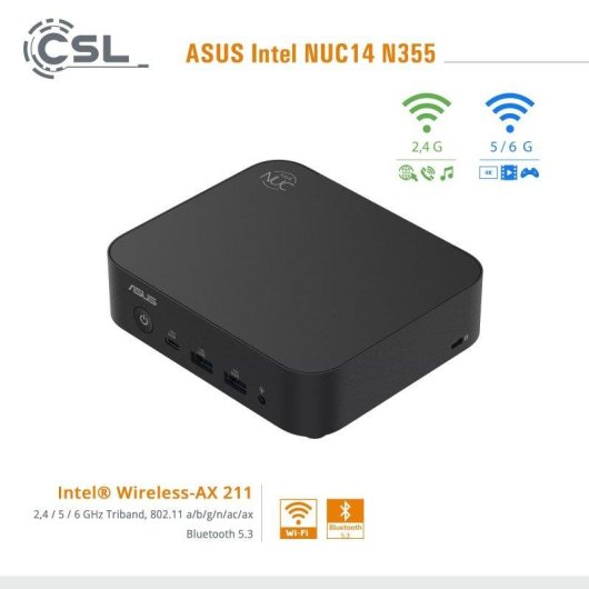 Mini PC Asus NUC14 N355 Intel Core 24GB 2000GB SSD Intel Graphics Windows 11