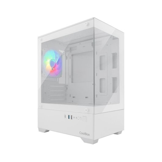 Carcasa Coolbox GM200 Vision Lite Blanca USB-C 3.2 Gen1 Sin Fuente