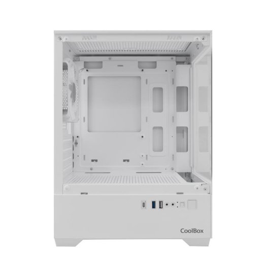 Carcasa Coolbox GM200 Vision Lite Blanca USB-C 3.2 Gen1 Sin Fuente