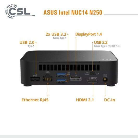 Mini PC Asus NUC14 N250 Intel Core N250 8GB 2000GB SSD Intel Graphics Windows 11