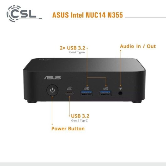 Mini PC Asus NUC14 N355 Intel Core 16GB 500GB SSD Intel Graphics Windows 11