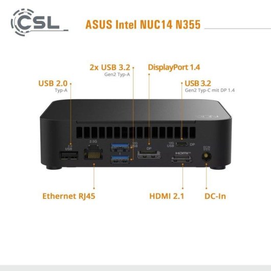 Mini PC Asus NUC14 N355 Intel Core 16GB 4000GB SSD Intel Graphics Windows 11