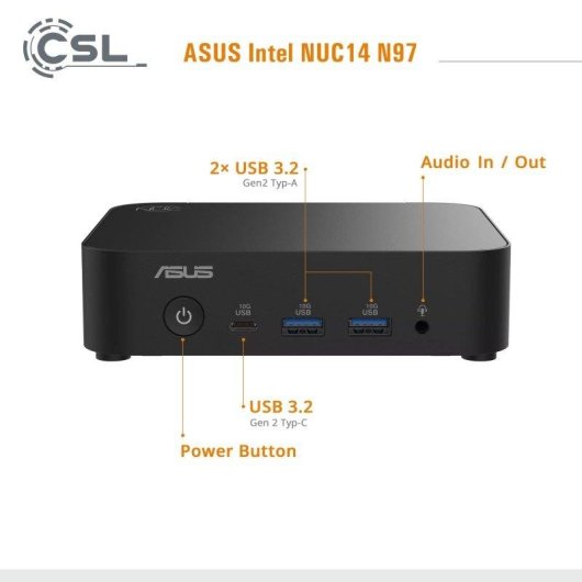 Mini PC Asus NUC14 N97 Intel Core N97 24GB 2000GB SSD UHD Graphics Windows 11