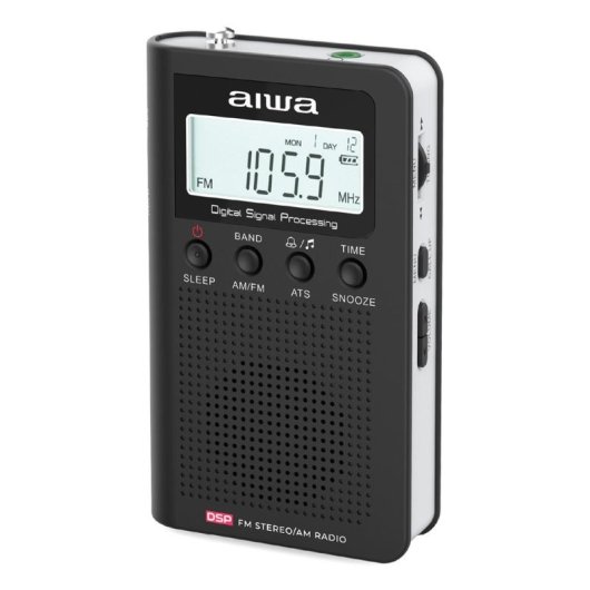 Rádio Portátil Aiwa RSD-45BK AM/FM LCD Preto
