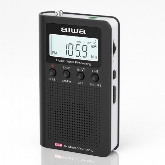 Rádio Portátil Aiwa RSD-45BK AM/FM LCD Preto