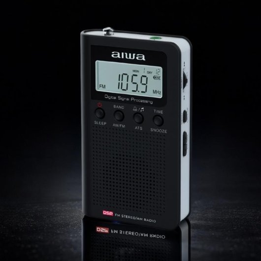Rádio Portátil Aiwa RSD-45BK AM/FM LCD Preto