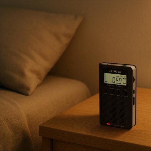 Rádio Portátil Aiwa RSD-45BK AM/FM LCD Preto