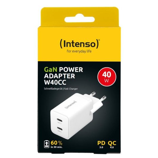 Carregador Intenso 2XUSB-C GaN 40W