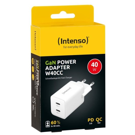 Carregador Intenso 2XUSB-C GaN 40W