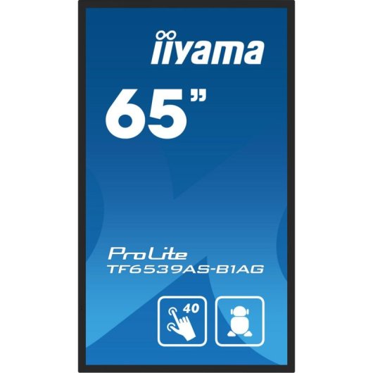 Monitor iiyama TF6539AS-B1AG 64,5" UltraHD 4K 60Hz IPS Tátil XL Som Integrado