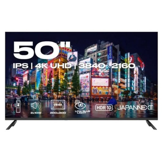 Monitor JAPANNEXT JN-IPS500UHD60F 50" UltraHD 4K 60Hz IPS HDR Altavoces Integrados