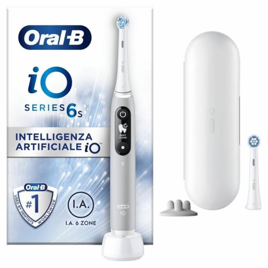 Oszillierende Zahnbürste Braun Oral-B iO 6S 5 Modi 2 Bürstenköpfe Drucksensor Timer Etui