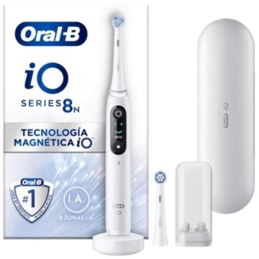 Escova de Dentes Oscilante Rotativo Braun Oral-B iO Série 8 5 Modos 2 Cabeças Sensor de Pressão