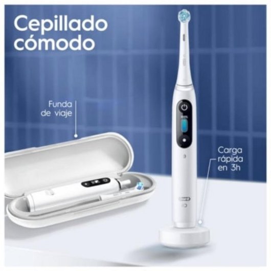 Escova de Dentes Oscilante Rotativo Braun Oral-B iO Série 8 5 Modos 2 Cabeças Sensor de Pressão