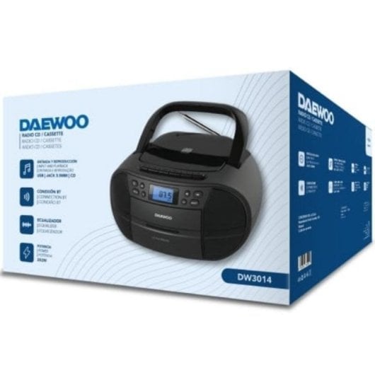 Radio CD Daewoo DW3014 con Bluetooth y Pantalla LCD