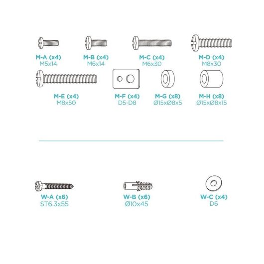 TooQ LPM4381XL-B Soporte TV Pared Eléctrico 32 a 75" VESA 200x200 a 600x400 Máx 50Kg