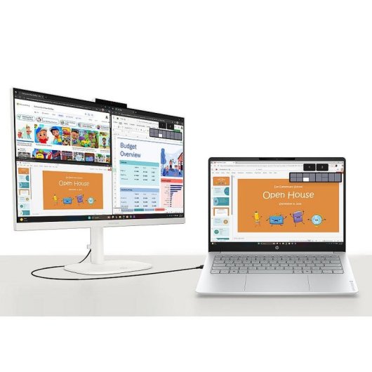 PC Tout-en-un HP OmniStudio 27-cv0006ns AMD Ryzen 5 16Go 1To SSD Radeon 27" Windows 11 Home Blanc