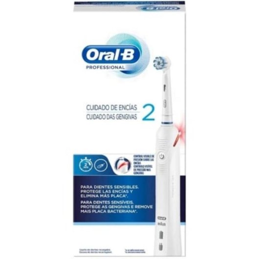 Escova de Dentes Rotativa Braun Oral-B Profissional 2 Modos Sensor Pressão Temporizador
