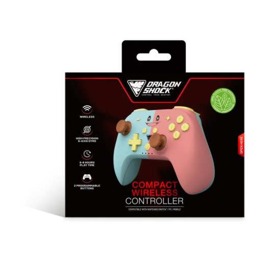 Comandos Dragon Shock PopTop Sem Fios Bluetooth para Nintendo Switch e PC