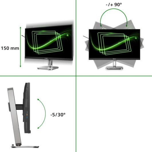 Écran PC Philips 5000 Series 27B2G5200/00 27" Full HD 100Hz IPS Hauteur Réglable