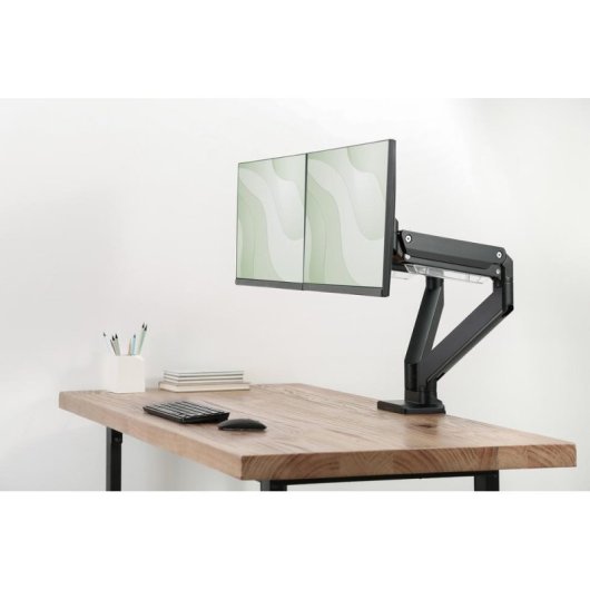 Digitus Soporte Monitor Duplo Mesa 15 a 35" VESA 75x75 a 100x100 Máx 15Kg