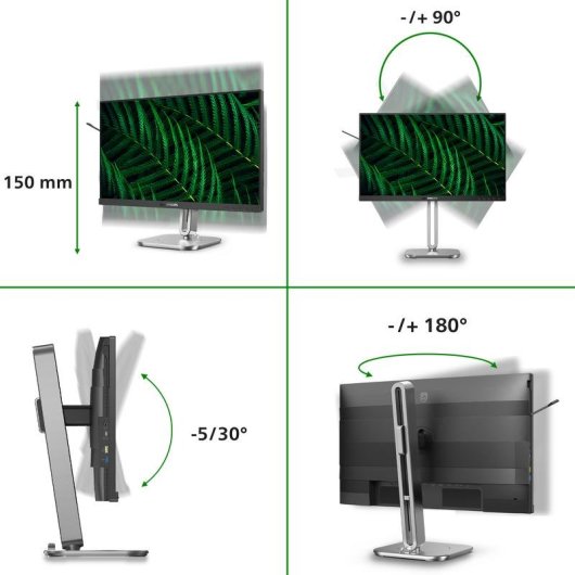 Monitor Philips 5000 Series 24B2G5301/00 23,8" FullHD 60Hz IPS USB-C Altura Ajustable