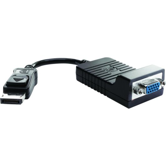 Adaptador de vídeo HP DisplayPort a VGA Negro