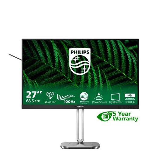 Monitor Philips 27B2G5500/00 27" Quad HD 100Hz IPS Altura Ajustable USB Altavoces