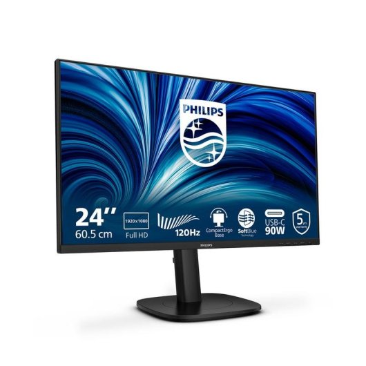 Écran PC Philips 24B2U3301/00 23,8" Full HD 120Hz IPS USB-C Réglable Hauteur