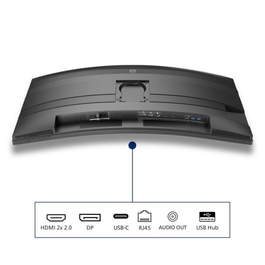 Monitor Philips 34B2U5600C 34" UltraWide QHD 120Hz VA Curvo USB-C Altura Ajustable