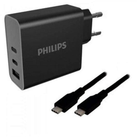 Chargeur 65W Philips avec 2 ports USB-C et câble 2m GaN