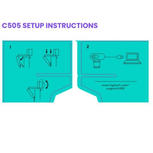 Cámara web Logitech 720p USB 30 fps