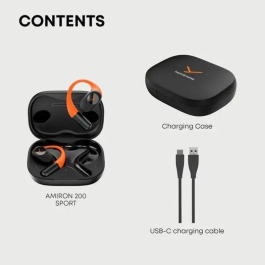 Auriculares Beyerdynamic AMIRON 200 inalámbricos Bluetooth para deporte, micrófono y IP54, negro y naranja