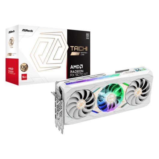 Scheda Grafica AsRock Radeon RX 9070 XT Taichi White OC 16GB GDDR6