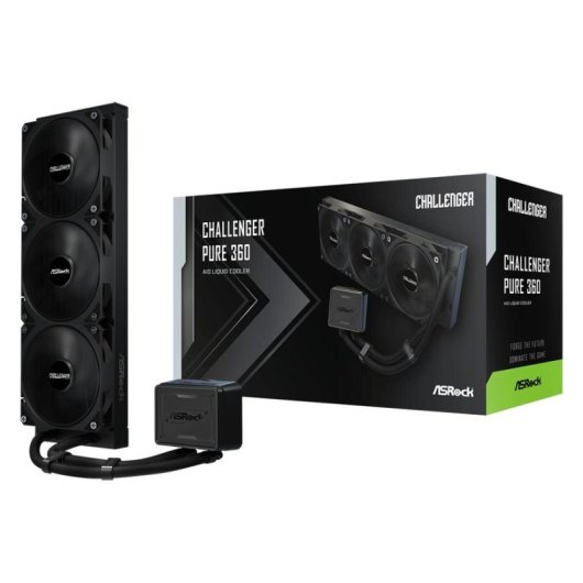 Refrigeración Líquida AsRock Challenger Pure 360 360mm 3 Ventilatori Nero
