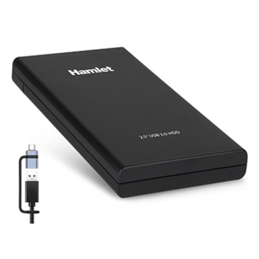 Caja PC Hamlet HXD25U30-CX 2.5" Plastica Nero USB-A USB-C