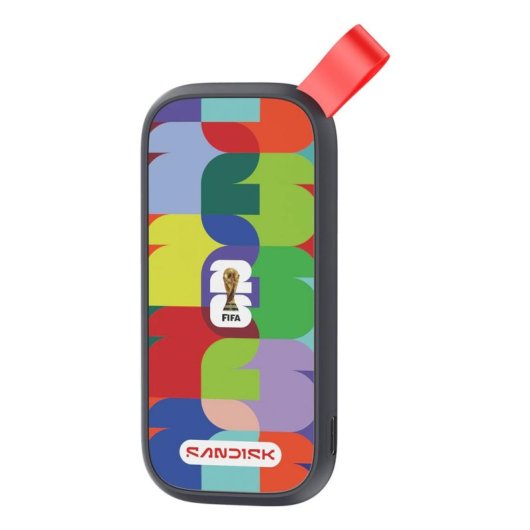 Disco Duro SanDisk SDSSDE30F 1TB SSD USB-C 800MB/s Multicolor FIFA 2026