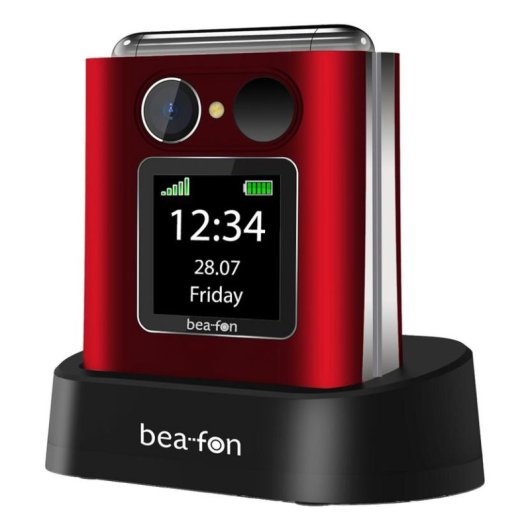 Telefono cellulare Beafon Fold 10 LTE a Conchiglia 2.2" Bluetooth 1000 mAh Nero Rosso