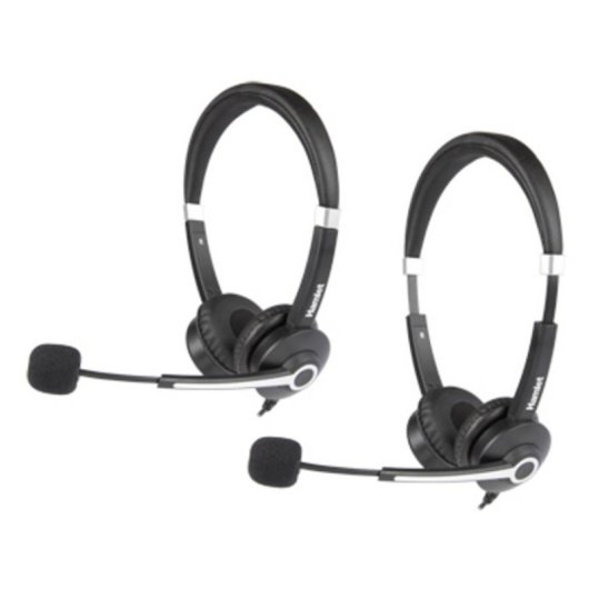 Auriculares Hamlet HHEADM-UJX con cable USB-C y jack 3,5 mm para llamadas y música negros