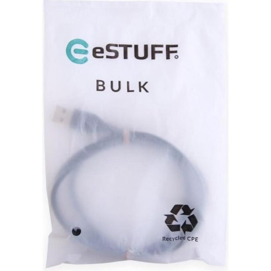 Kabel USB eSTUFF ES605180-BULK 1 m USB-C zu USB-A 2.0 Schwarz Schnellladen