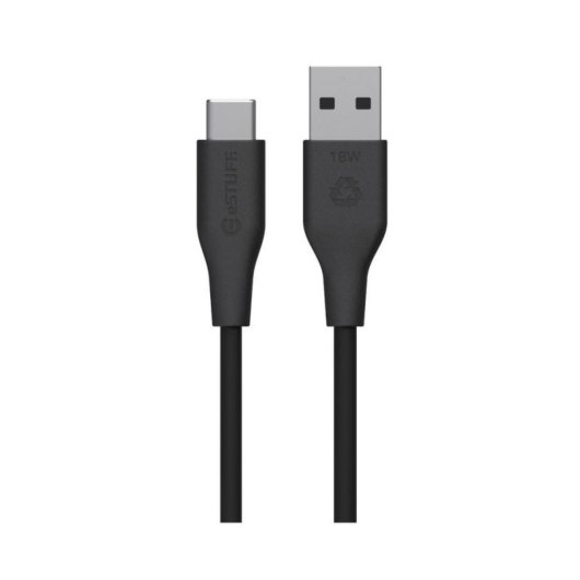 Cable USB eSTUFF 2 m USB C a USB A USB 2.0 Noir avec Charge Rapide