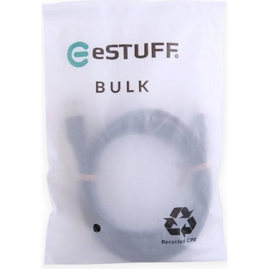 Cable USB eSTUFF 2 m USB C a USB A USB 2.0 Noir avec Charge Rapide