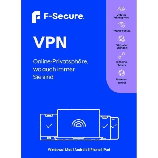 Software de seguridad F-Secure VPN 1 licencia 1 año descarga